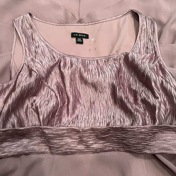 Le Bos Women’s Party Dress Pink Size 14W Sleeveless Gown - Picture 5 of 6